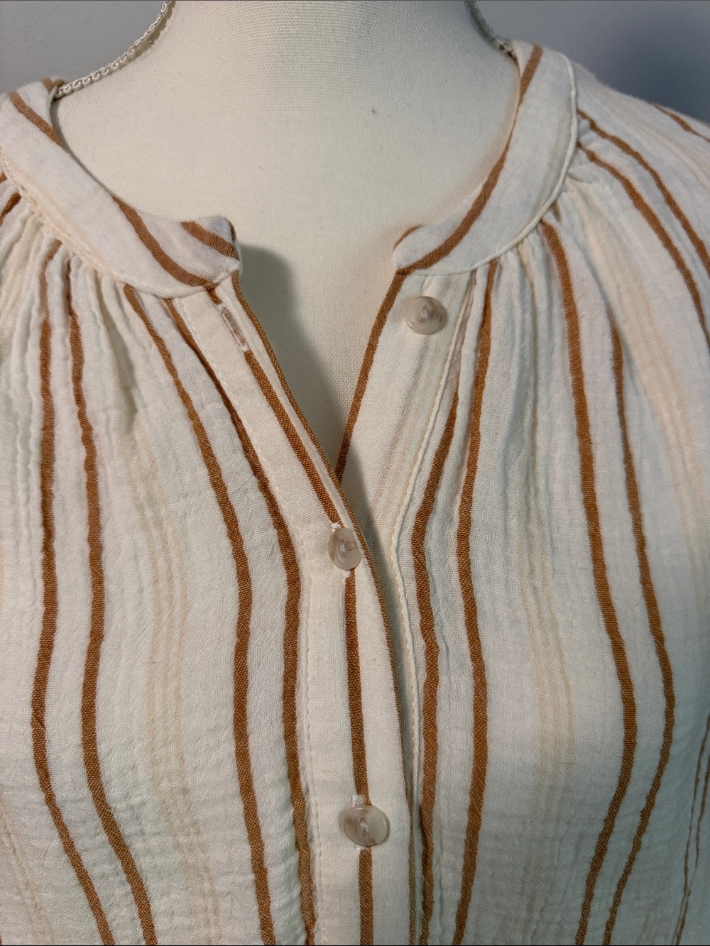 Universal Thread Striped Button-Front Top - Picture 2 of 6